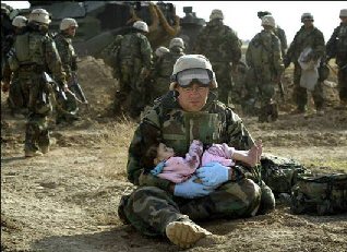 innocent injured victim of battle